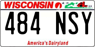 WI license plate 484NSY