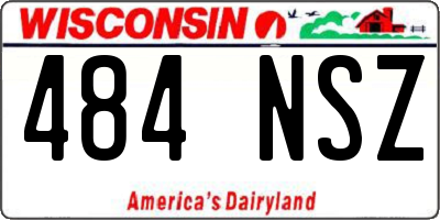 WI license plate 484NSZ