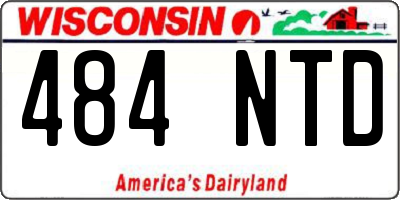WI license plate 484NTD