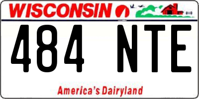 WI license plate 484NTE