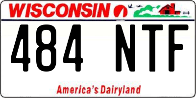 WI license plate 484NTF