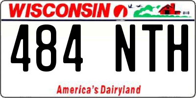 WI license plate 484NTH