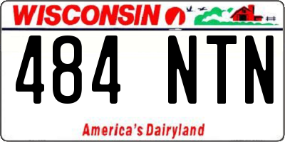 WI license plate 484NTN