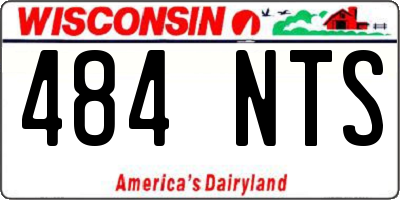 WI license plate 484NTS