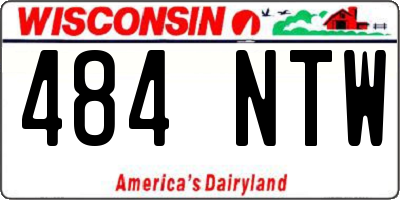 WI license plate 484NTW