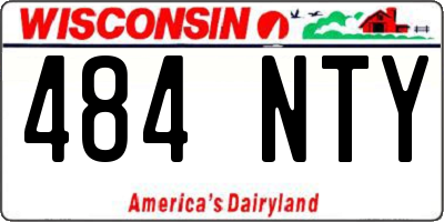 WI license plate 484NTY