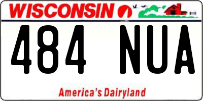 WI license plate 484NUA