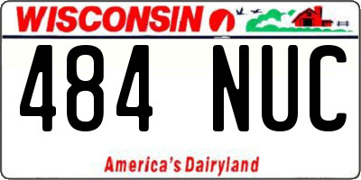 WI license plate 484NUC