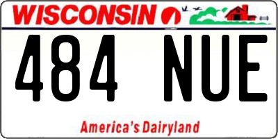 WI license plate 484NUE