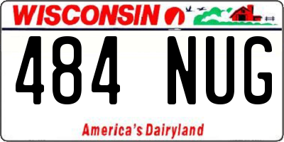 WI license plate 484NUG