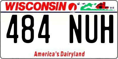 WI license plate 484NUH