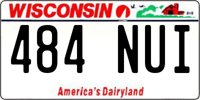 WI license plate 484NUI