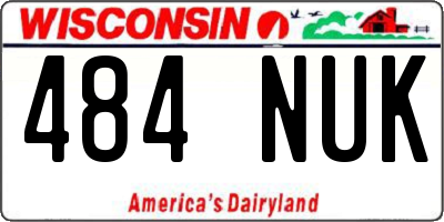 WI license plate 484NUK