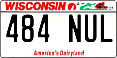 WI license plate 484NUL
