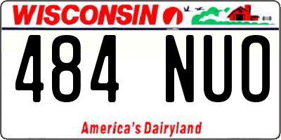 WI license plate 484NUO