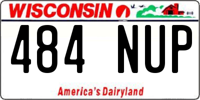 WI license plate 484NUP