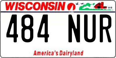 WI license plate 484NUR