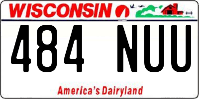 WI license plate 484NUU