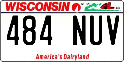 WI license plate 484NUV