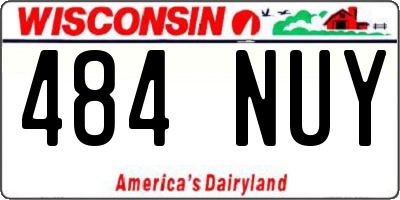 WI license plate 484NUY