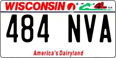 WI license plate 484NVA