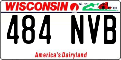 WI license plate 484NVB