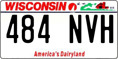 WI license plate 484NVH