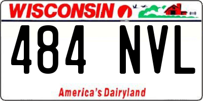 WI license plate 484NVL
