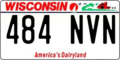 WI license plate 484NVN