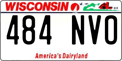 WI license plate 484NVO
