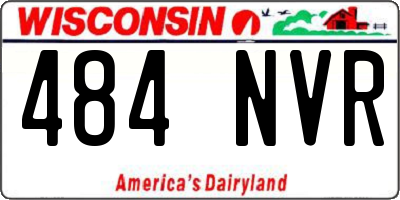 WI license plate 484NVR