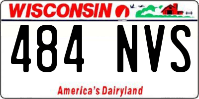WI license plate 484NVS