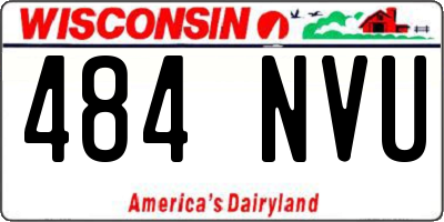 WI license plate 484NVU