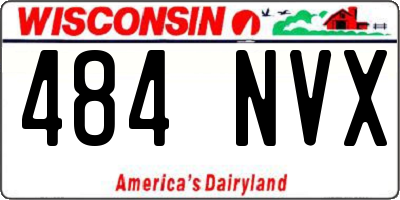 WI license plate 484NVX