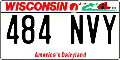 WI license plate 484NVY