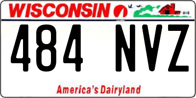 WI license plate 484NVZ