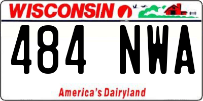 WI license plate 484NWA
