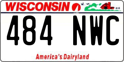 WI license plate 484NWC