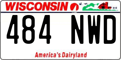 WI license plate 484NWD