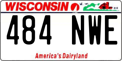 WI license plate 484NWE
