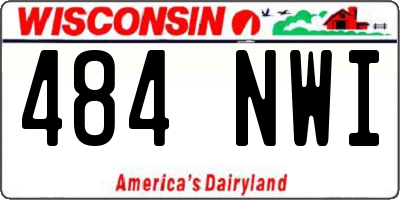 WI license plate 484NWI