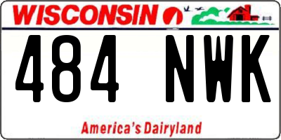 WI license plate 484NWK