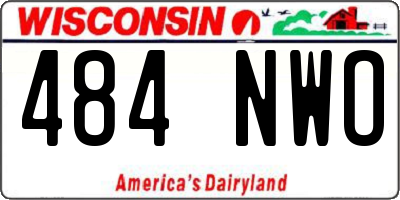 WI license plate 484NWO