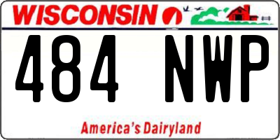 WI license plate 484NWP