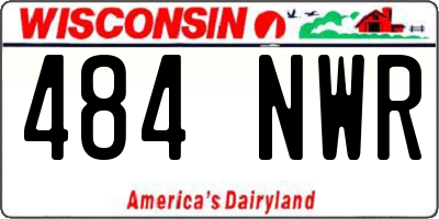 WI license plate 484NWR