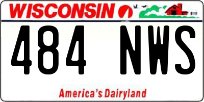 WI license plate 484NWS