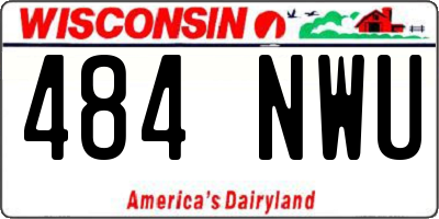 WI license plate 484NWU