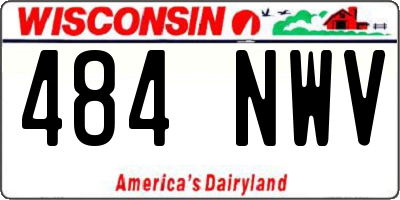 WI license plate 484NWV