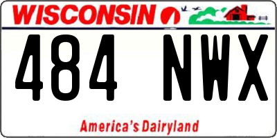 WI license plate 484NWX