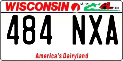WI license plate 484NXA
